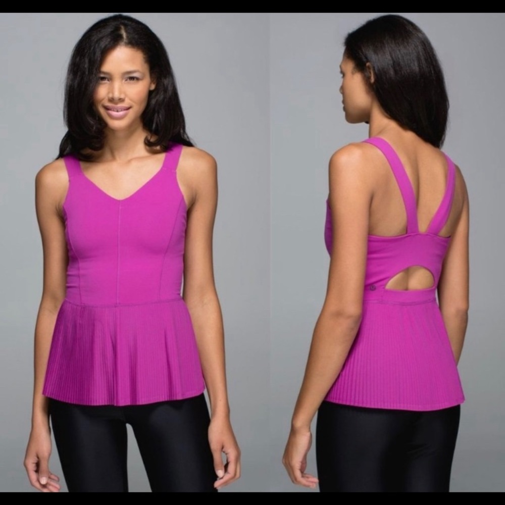 Lululemon Pleated City Tank Violet